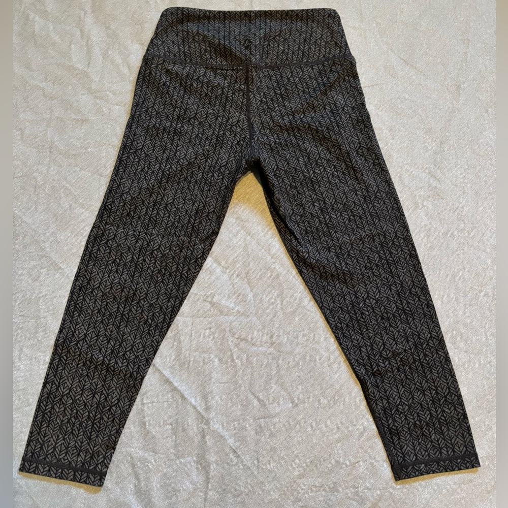 Prana Black and grey Patterned cropped leggings